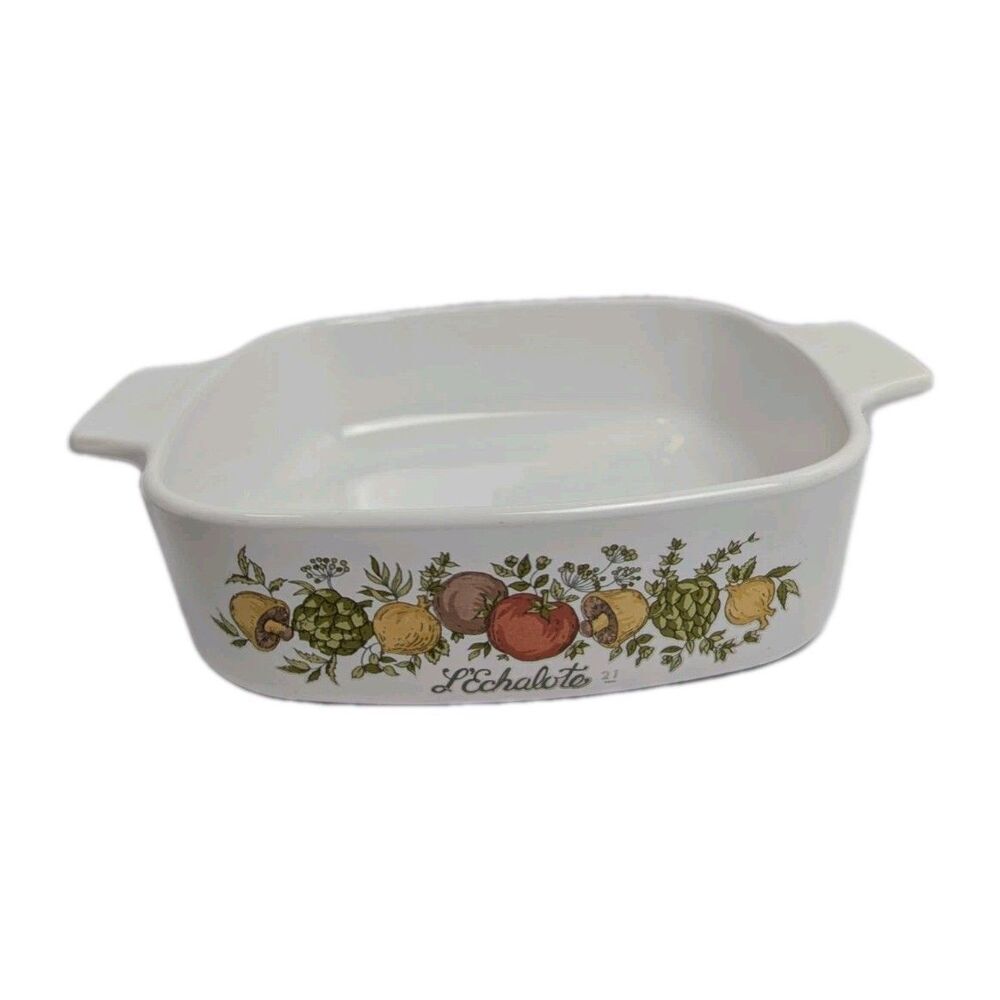 Vintage 1970’s Spice Of Life L'Echalote Corning Ware A-1-B 1 QT. Casserole Dish